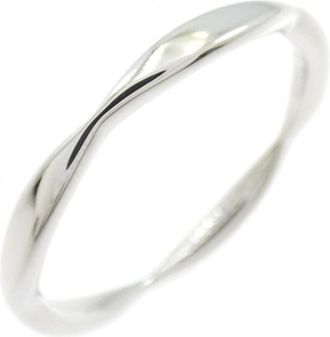 Chanel Platinum Platinum 950 Band Ring (Pre-Owned)