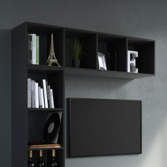 Vicco Separador De Ambientes Ludus, Negro, 142.5 X 36.2 Cm