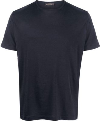 Loro Piana classic silk-cotton T-shirt - unisex - Silk/Cotton - L - Blue