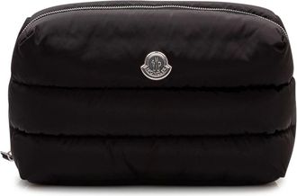 Moncler Tassen, Dames, Zwart, ONE Size, Katoen, Caradoc Gewatteerde Beautycase