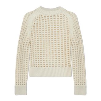 AllSaints Suniva Sweater - Dames - Ronde hals truien - Beige - M - Wol - Truien & Vesten