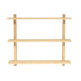 Naan Furniture Estanter&iacute;a triple de pared en pino natural 120 cm sin barnizar