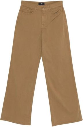 7 For All Mankind Broeken, Dames, Beige, W30, Wide Broeken