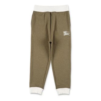 Burberry Trousers Dark Khaki Green Mel Ss24 - male - Burberry - Sweatpants - Green - 8 Y - Kids