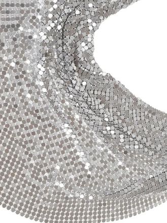 Paco Rabanne Tücher & Schals - Flexible Silver Knitted Scarf With Shimmering Meta - für Damen
