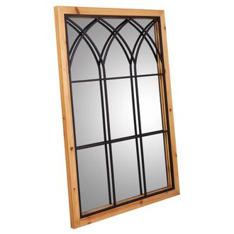 Wanderlust Deco Wanderlust Deco - Espejo De Madera Y Metal Marr&oacute;n 60x2.5x90