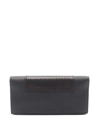 Gucci 2010s leather bifold long wallet - Zwart