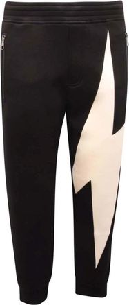 Neil Barrett Tri-Colour Bolt Trainingsbroeken - Heren - Sweatpants - Zwart - M - Broeken