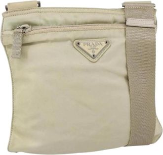 Prada Pre-owned Cross Body Bags, female, Beige, Size: ONE SIZE Pre-owned Vintage Cross Body Bag