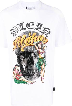 Philipp Plein Hawaii short-sleeve T-shirt - men - Polyester - XXXXL - White