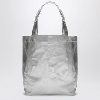 A.P.C. Small Lou metallic silver tote bag