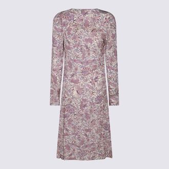 Isabel Marant Womens Dresses Ecru-Purple _co Ecru/purple