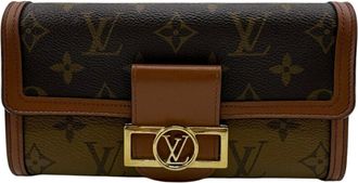 Louis Vuitton Brown Monogram Reverse Leather Long Wallet (Bi-Fold) (Pre-Owned)