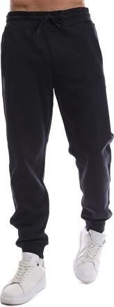 Emporio Armani Mens Emporio Armani Solid Patterned Slim Joggers in Blu Navy - Size X-Large