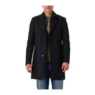 HUGO BOSS Jassen, Heren, Blauw, M, Wol, Heren Hyde-bib-254 Winterjas