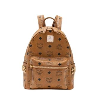 MCM Pre-owned Backpacks, female, Brown, Size: ONE SIZE Pre-owned Leather Backpack