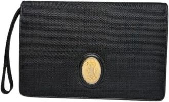 Cartier Pre-owned Long Wallet - Dames - Vintage Clutch - Zwart - ONE Size - Leer - Vintage