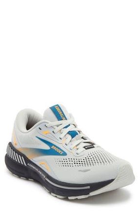 Brooks Adrenaline GTS 23 Gore-Tex Sneaker in Oyster Mushroom/Orange/Blue at Nordstrom Rack, Size 11.5