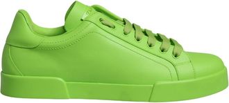 Dolce & Gabbana Portofino Low-Top Sneakers - Dames - Sneakers - Groen - 42 1/2 EU - Leer - Schoenen