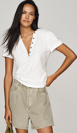 Pilcro Cotton Henley Tee