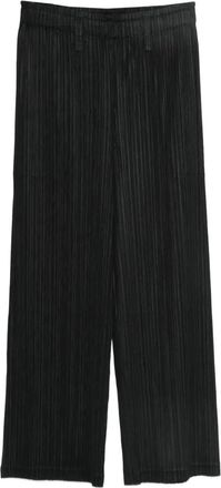 Pleats Please Issey Miyake Pantaloni plissé - Nero