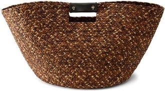 Helen Kaminski Leonor Braided Foldable Raffia Tote in Nutshell Multi at Nordstrom