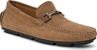 Bruno Magli Teramo Bit Driving Loafer in Taupe Suede at Nordstrom, Size 13