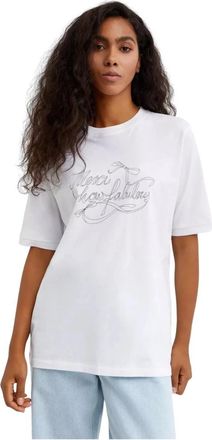 Nina Ricci How Fabulous Katoenen T-Shirt - Dames - T-shirts - Wit - XS - Katoen - Tops