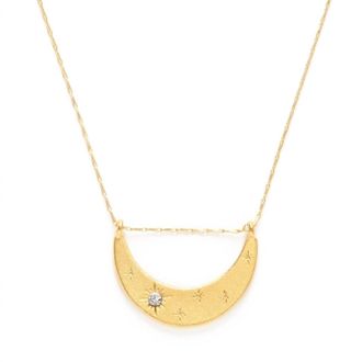 Amano Studio Womens Starlight Crescent Necklace In Gold