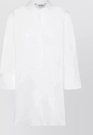 Max Mara embroidered mandarin collar longline tops