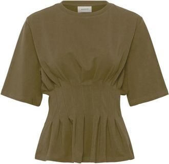 Gestuz GZinez Tee - Dames - T-shirts - Bruin - L - Katoen - Tops