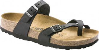 Birkenstock Womens Mayari Oiled Leather Sandals In Black