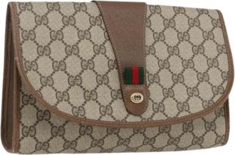 Gucci Pre-owned Clutches, female, Beige, Size: ONE SIZE Pre-owned Clutch