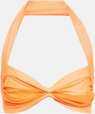 Norma Kamali Bill Bra halterneck bikini top
