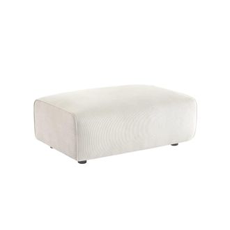 Sweeek Reposapi&eacute;s para sof&aacute; wallas terciopelo de pana fina, 3 plazas, crema