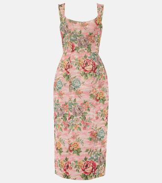 Markarian Floral bustier midi dress