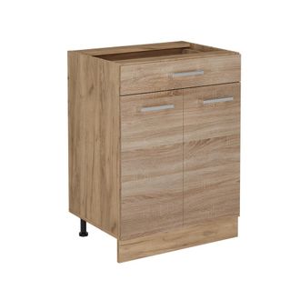 Vicco Mueble Bajo De Cocina R-line, Sonoma, 60 Cm Con Caj&oacute;n, Sin Encimera