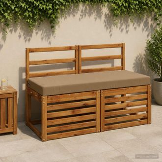 vidaXL Vidaxl Cuscini Per Panchina A 2 Pezzi Soest 2 Pz 100% Poliestere
