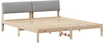 vidaXL Estructura De Cama Marr&oacute;n Y Gris Claro 180 X 200 Cm Vidaxl