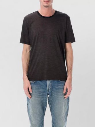 Saint Laurent cassandra striped logo short sleeve t-shirt