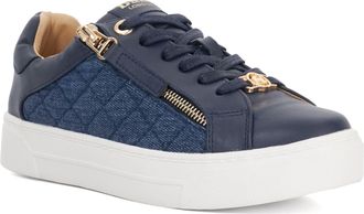 Dune London Ladies Eisel Quilted Flatform Lace Up Trainers Size UK 3 Blue