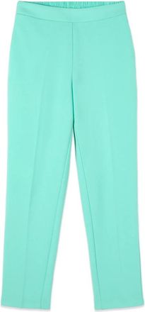 Oltre Regular broek van cr&ecirc;pestof - Dames - Slim Fit Broeken - Groen - S - Polyester - Broeken