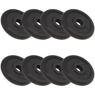 vidaXL Discos De Pesas De Hierro Fundido 8 Piezas 2,5 Kg Vidaxl