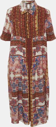 Max Mara Max Mara Multicolor Printed Silk Midi Dress