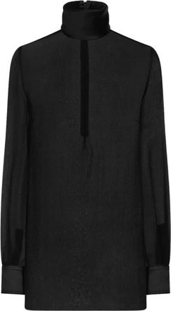 Dolce & Gabbana Silk Blouse - Dames - Blouses - Zwart - S - Overhemden