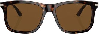 Prada tortoiseshell square-frame sunglasses - men - Acetate - 56 - Green