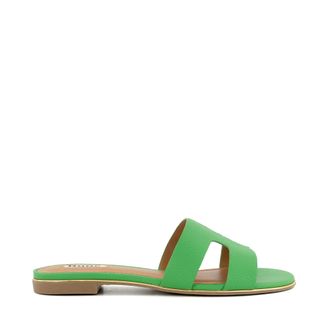Dune London Womens Ladies Loopers - Smart Slider Sandals - Green - Size UK 4