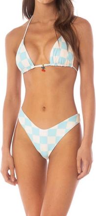 Maaji Royal Game Balmy Sliding Triangle Bikini Top In Multicolor