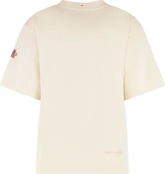 Moncler Womens Cotton Crew-Neck T-Shirt Panna T-Shirts & Jerseys