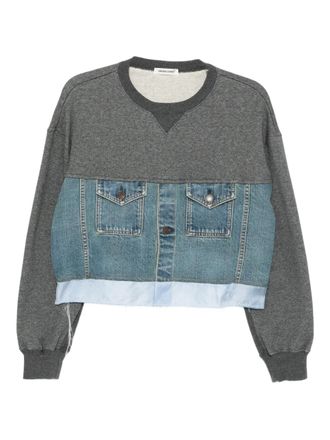 Undercover Felpa con design a inserti - Grigio